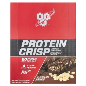 BSN Protein Crisp Sabor Chocolate Crocante 12 Barras 57 g (201 oz) Cada