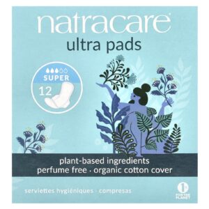Natracare Ultra-absorventes Cobertura de Algodão Orgânico Super 12 Absorventes