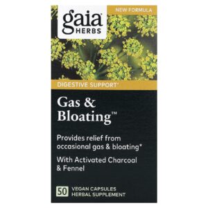 Gaia Herbs Gas & Bloating™ 50 Cápsulas Veganas