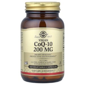Solgar CoQ-10 de origem vegetal 200 mg 60 Cápsulas Vegetais