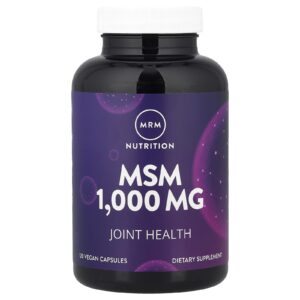 MRM Nutrition Nutrição MSM 1.000 mg 120 Cápsulas Veganas