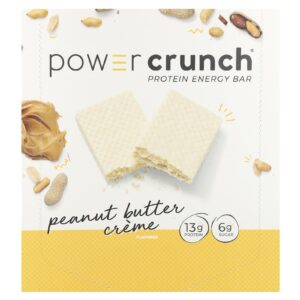BNRG Barra Energética de Proteína Power Crunch® Creme de Manteiga de Amendoim 12 Barras 40 g (14 oz) Cada