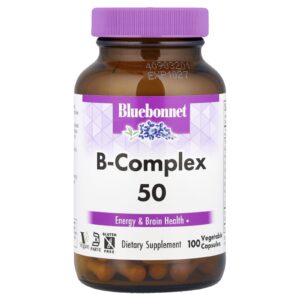 Bluebonnet Nutrition Complexo B 50 100 Cápsulas Vegetais