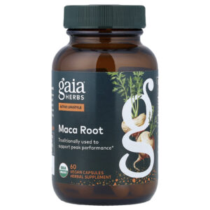 Gaia Herbs Raiz de Maca-Peruana 60 Cápsulas Veganas (500 mg por Cápsula)