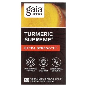 Gaia Herbs Cúrcuma Suprema 60 Fitocápsulas Líquidas Veganas