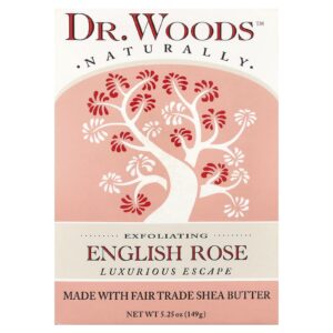 Dr. Woods Sabonete em Barra de Rosas Inglesa Clareador de Pele 149 g (525 oz)