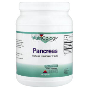 Nutricology Pâncreas Glandular Natural (Carne de Porco) 720 Cápsulas (425 mg por Cápsula)