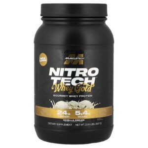 MuscleTech Nitro-Tech™ 100% Whey Gold Creme de Baunilha Francesa 907 kg (2 lb)