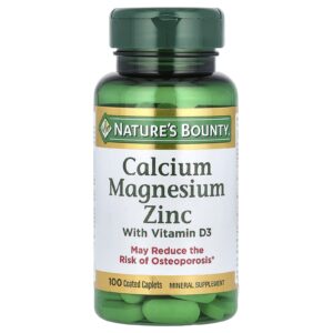 Natures Bounty Cálcio Magnésio e Zinco com Vitamina D3 100 Cápsulas Revestidas