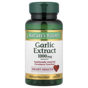 Natures Bounty Extrato de Alho 1000 mg 100 Cápsulas Softgel de Liberação Rápida