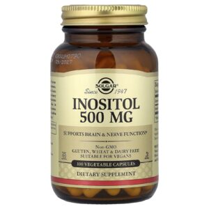 Solgar Inositol 500 mg 100 Cápsulas Vegetais