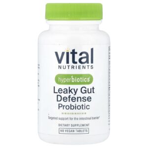Vital Nutrients Hyperbiotics® Probiótico para Defesa contra Vazamento Intestinal 60 Comprimidos Veganos