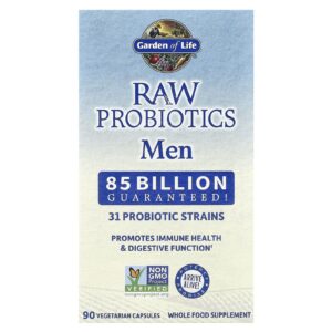 Garden of Life RAW Probiotics Homens 90 Cápsulas Vegetarianas
