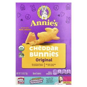 Annies Homegrown Coelhos de Cheddar Orgânico Biscoitos Assados 213 g (75 oz)