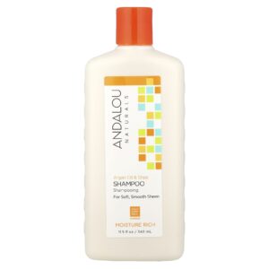 Andalou Naturals Shampoo Rico em Hidratação Para Brilho Suave e Suave Óleo de Argão e Karité 340 ml (115 fl oz)