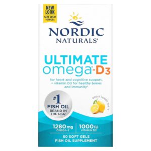 Nordic Naturals Ultimate Omega-D3 Limão-siciliano 60 Cápsulas Softgel