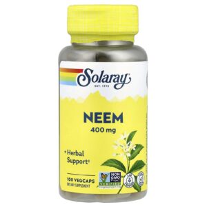 Solaray Neem cultivado organicamente 400 mg 100 VegCaps