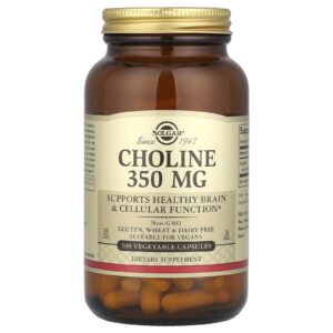Solgar Colina 350 mg 100 Cápsulas Vegetais