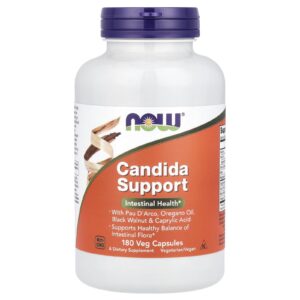 NOW Foods Auxílio à Candida 180 Cápsulas Vegetais