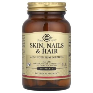 Solgar Skin Nails & Hair Advanced MSM Formula 60 Comprimidos