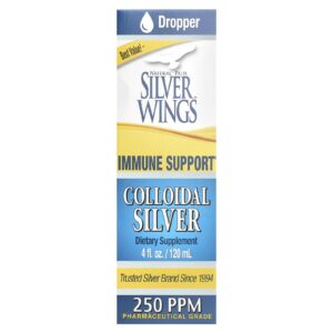 Natural Path Silver Wings Prata Coloidal 250 PPM frasco de 4 oz (120 ml)