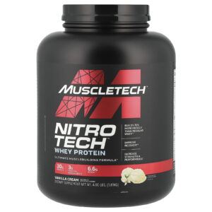 MuscleTech Whey Protein Nitro-Tech® Baunilha e Creme 181 kg (4 lbs)