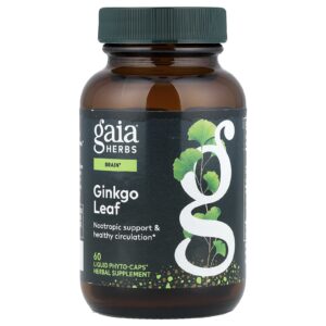 Gaia Herbs Folha de Ginkgo 60 Phyto-Caps® Líquidos