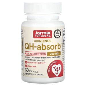 Jarrow Formulas Ubiquinol QH-Absorb 200 mg 30 Cápsulas Softgel