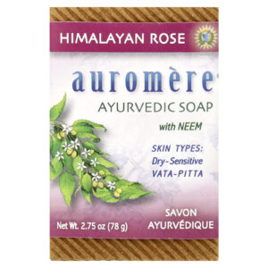 Auromere Sabonete Ayurvédico em Barra com Neem Rosa do Himalaia 78 g (275 oz)