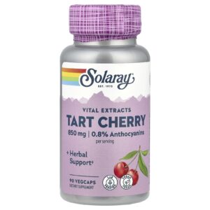 Solaray Extratos Vitais Cereja Azeda 90 VegCaps (425 mg por Cápsula)