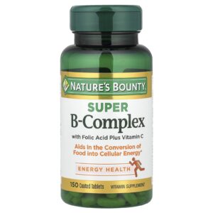 Natures Bounty Complexo Super-B com Ácido Fólico Mais Vitamina C 150 Comprimidos