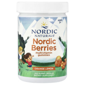 Nordic Naturals Frutos Silvestres Nórdicos Gomas Multivitamínicas A Partir de 3 Anos de Idade Sabor Laranja e Limão 200 Gomas em Formato de Frutos Silvestres