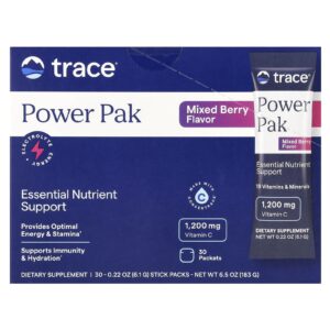 Trace Power Pak Frutos Silvestres Mistos 30 Embalagens 61 g (022 oz) Cada