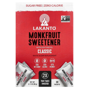 Lakanto Adoçante de Fruta-dos-monges com Eritritol Clássico 30 Pacotes 90 g (317 oz)