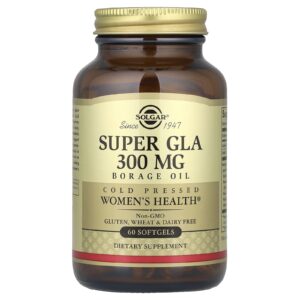 Solgar Super GLA Óleo de Borragem Womens Health 300 mg 60 Cápsula Softgel