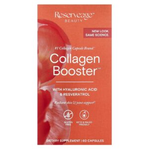 Reserveage Beauty Collagen Booster com Ácido Hialurônico e Resveratrol 60 Cápsulas