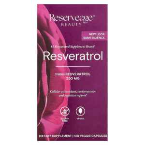 Reserveage Beauty Resveratrol 250 mg 120 Cápsulas Vegetais