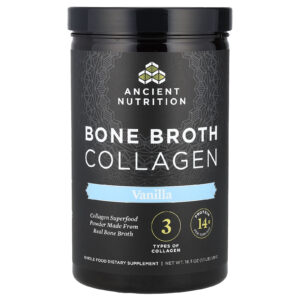 Ancient Nutrition Caldo de Osso Colágeno Baunilha 519 g (11 lbs)