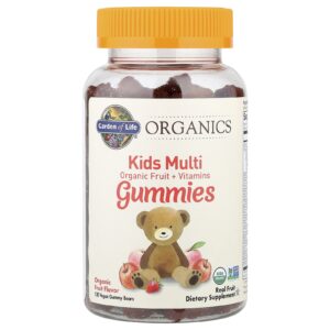 Garden of Life Organics Gomas Multivitamínicas para Crianças Frutas Orgânicas + Vitaminas Frutas 120 Ursinhos de Goma Vegana