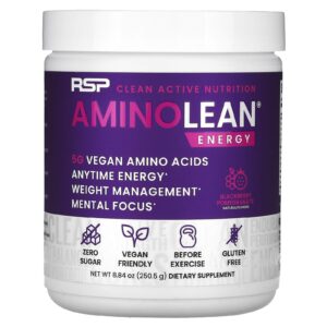 RSP Nutrition AminoLean Energy Amora e Romã 250 5 g (884 oz)
