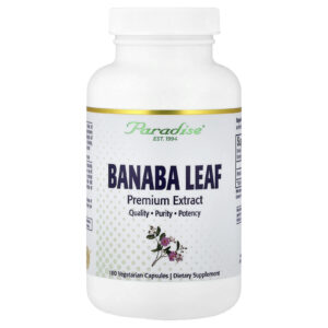 Paradise Herbs Extrato de Folha de Banaba 180 Cápsulas Vegetarianas (250 mg por Cápsula)