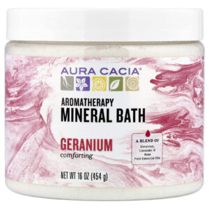 Aura Cacia Aromatherapy Mineral Bath Gerânio 454 g (16 oz)
