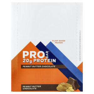 ProBar Barra de Proteína Manteiga de Amendoim e Chocolate 12 Barras 70 g (247 oz) Cada