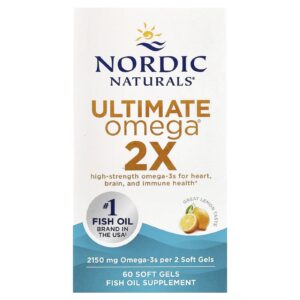 Nordic Naturals Ultimate Omega 2X Limão 2.150 mg 60 Cápsulas Softgel (1.075 mg por Cápsula Softgel)