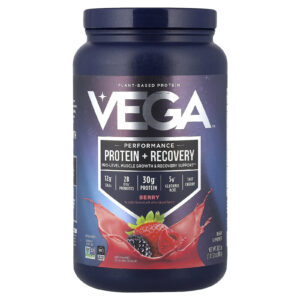 Vega Proteína à Base de Plantas Proteína para Desempenho + Recuperação Fruto Silvestre 801 g (1 lb 12 oz)