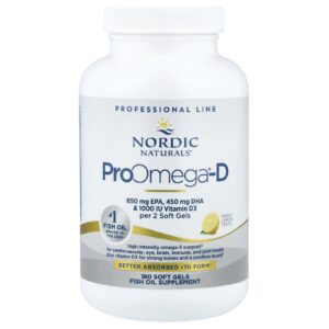 Nordic Naturals ProOmega®-D Ótimo Limão 180 Cápsulas Softgel