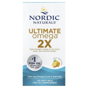 Nordic Naturals Ultimate Omega 2X Limão 2.150 mg 120 Cápsulas Softgel (1.075 mg por Cápsula Softgel)