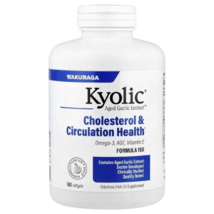 Kyolic Aged Garlic Extract™ Saúde da Circulação e do Colesterol 180 Cápsulas Softgel