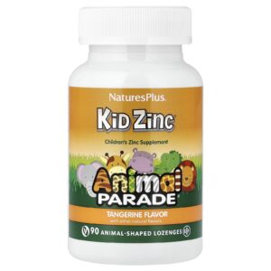 NaturesPlus Animal Parade® Kid Zinc® Tangerina 90 Pastilhas em Formato de Animais