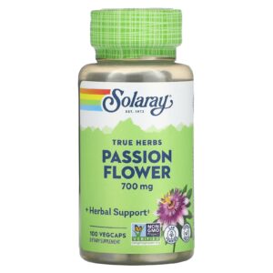 Solaray True Herbs Passiflora 100 VegCaps (350 mg por Cápsula)
